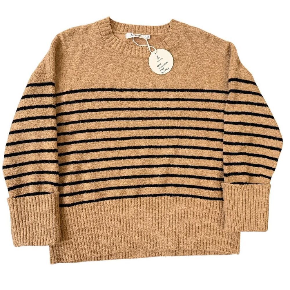 AnarBess brown & black striped sweater